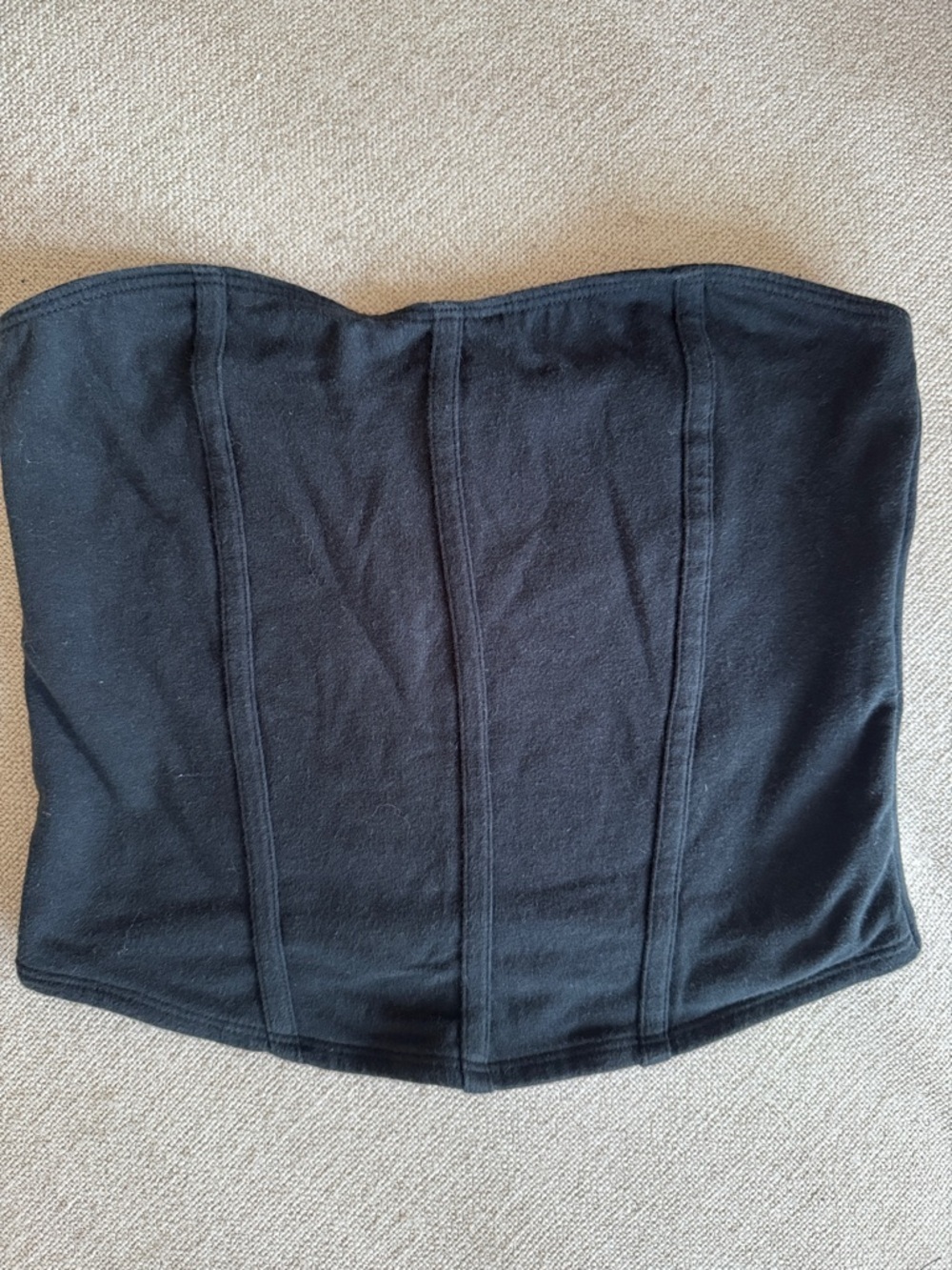 Hollister Black Strapless Crop Top